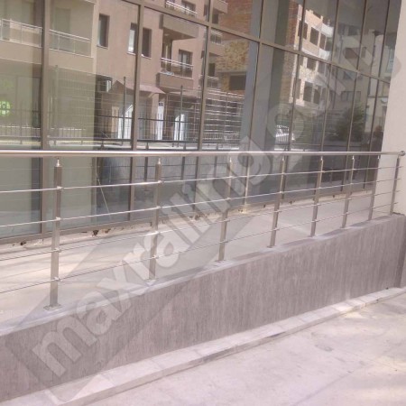 Парапет от инокс със струни ф12